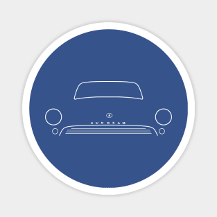 Sunbeam Alpine Series I-III classic 1960s British car white minimal outline graphic Magnet